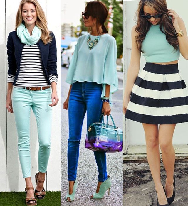 What colour goes best with mint green