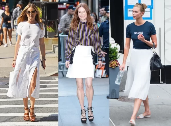 What to wear with a white skirt